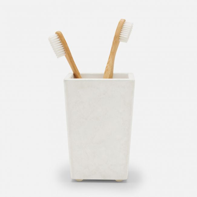 Charlotte White Brush Holder