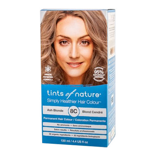 Tints of Nature, Permanent Hair Color, 8C Light Ash Blonde 4.4 Oz