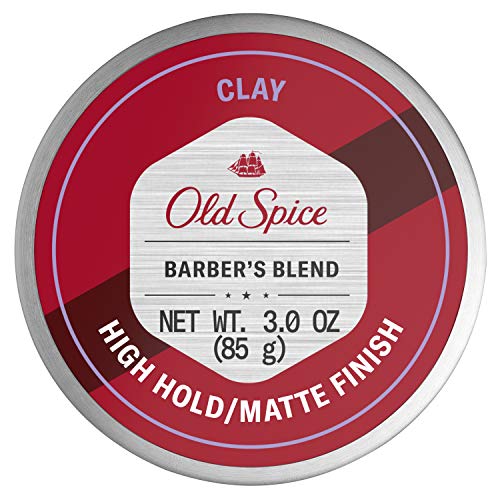 Old Spice Hair Styling Clay for Men, High Hold/Matte Finish, Barber's Blend Infused with Aloe, 3 Ounce