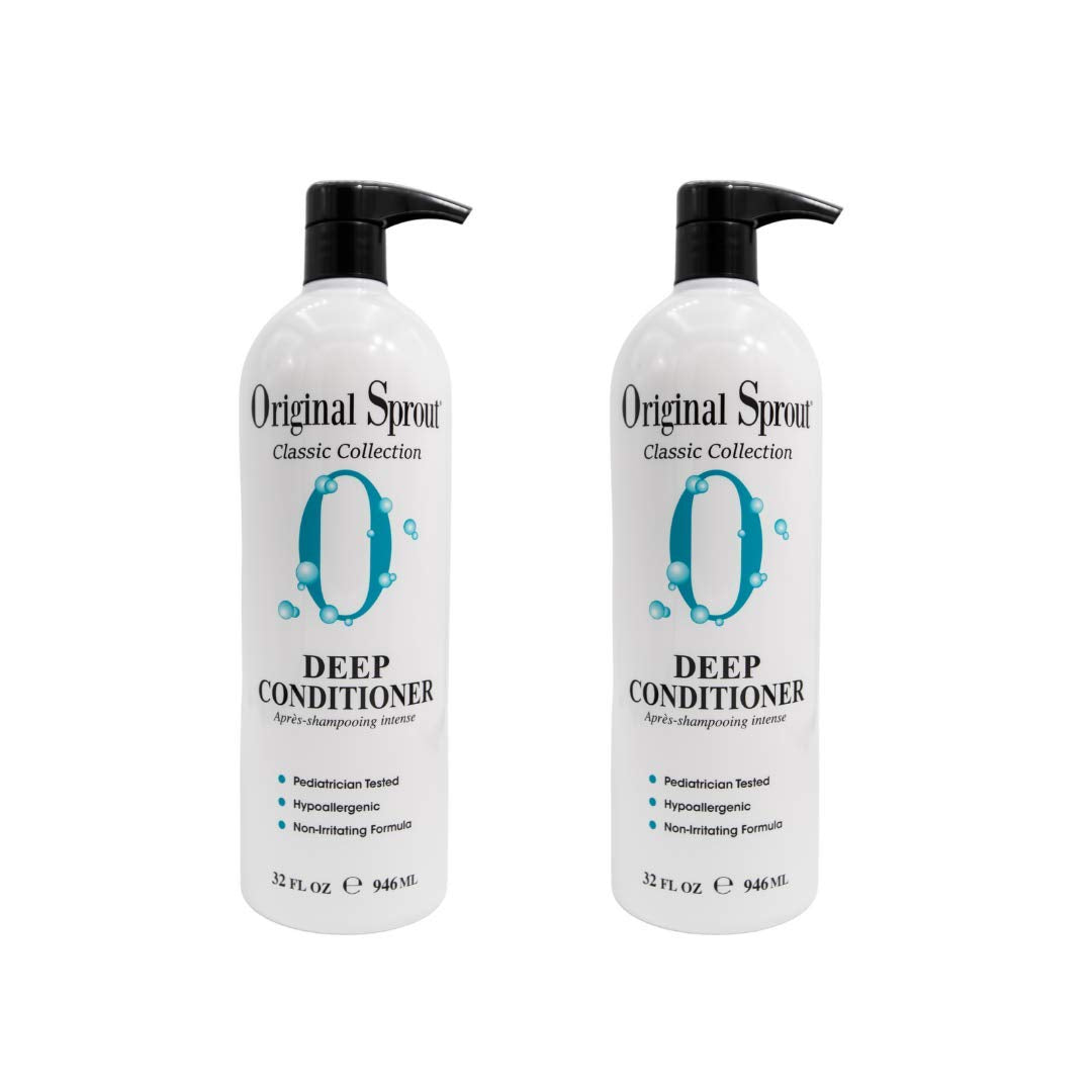 Original Sprout Deep Conditioner. Organic Vegan Deep Conditioning Treatment for Natural Hair Care. 32 Ounces. 2 Pack. (Packages May Vary)
