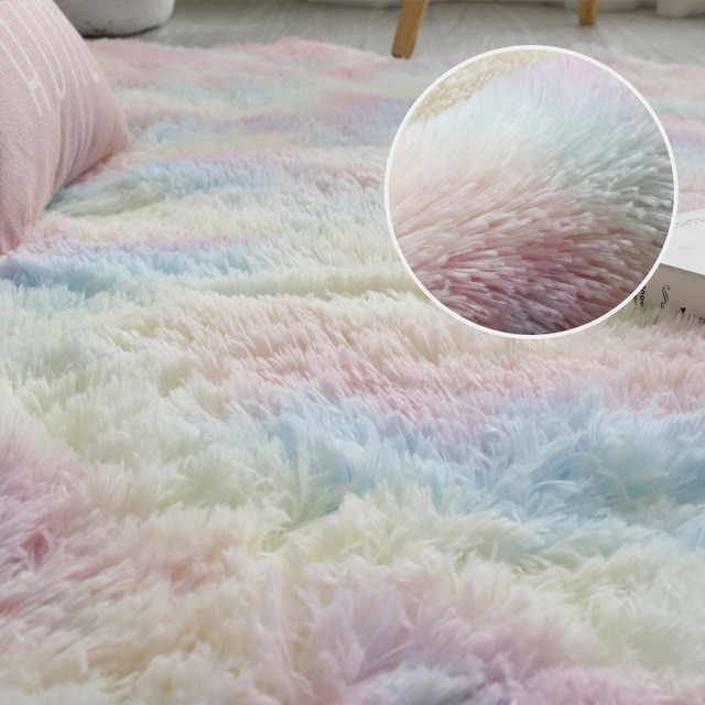 Thick Shaggy Plush Rectangle Area Rug