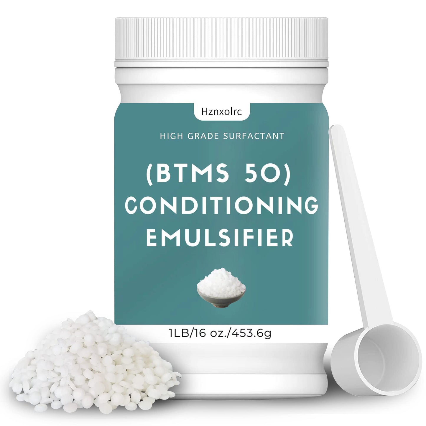 16 oz BTMS 50 Conditioning Emulsifier for Making Leave-in Conditioner, Premium BTMS 50 Conditioning Emulsifier Granules, Higher Activity than BTMS 25, Suitable for Making Lotions, Shampoos and More