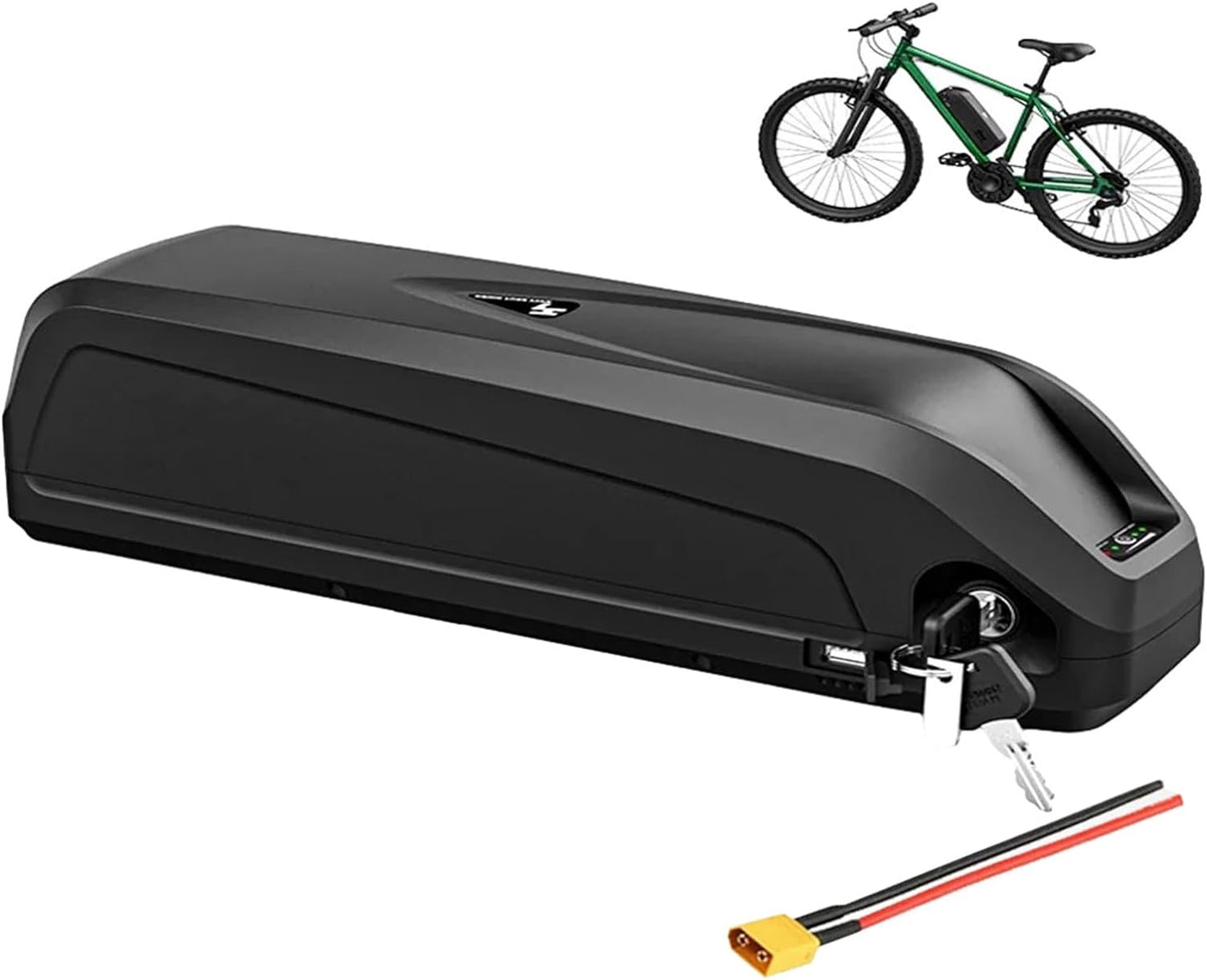 48V 20AH/25AH Hailong Electric Bike Battery,with 30A BMS and USB Charge Port,XT60 Connector,for 250W-1500W Mountain Electric Bicycles Motor,20ah