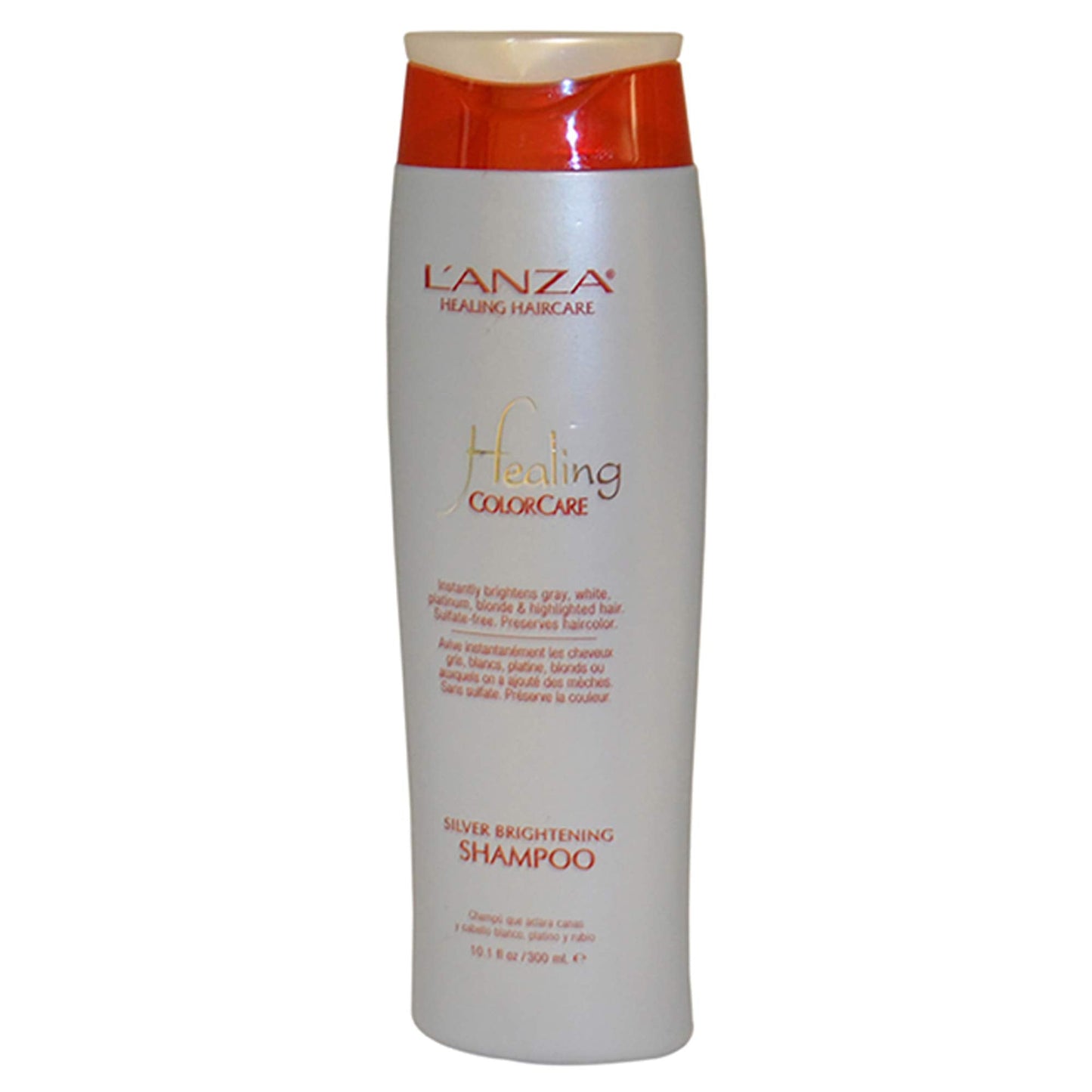 L'ANZA Healing ColorCare Silver Brightening Shampoo, for Silver, Gray, White, Blonde & Highlighted Hair, Boosts Shine and Brightness while Healing, Controls Unwanted Warm Tones (10.1 Fl Oz)
