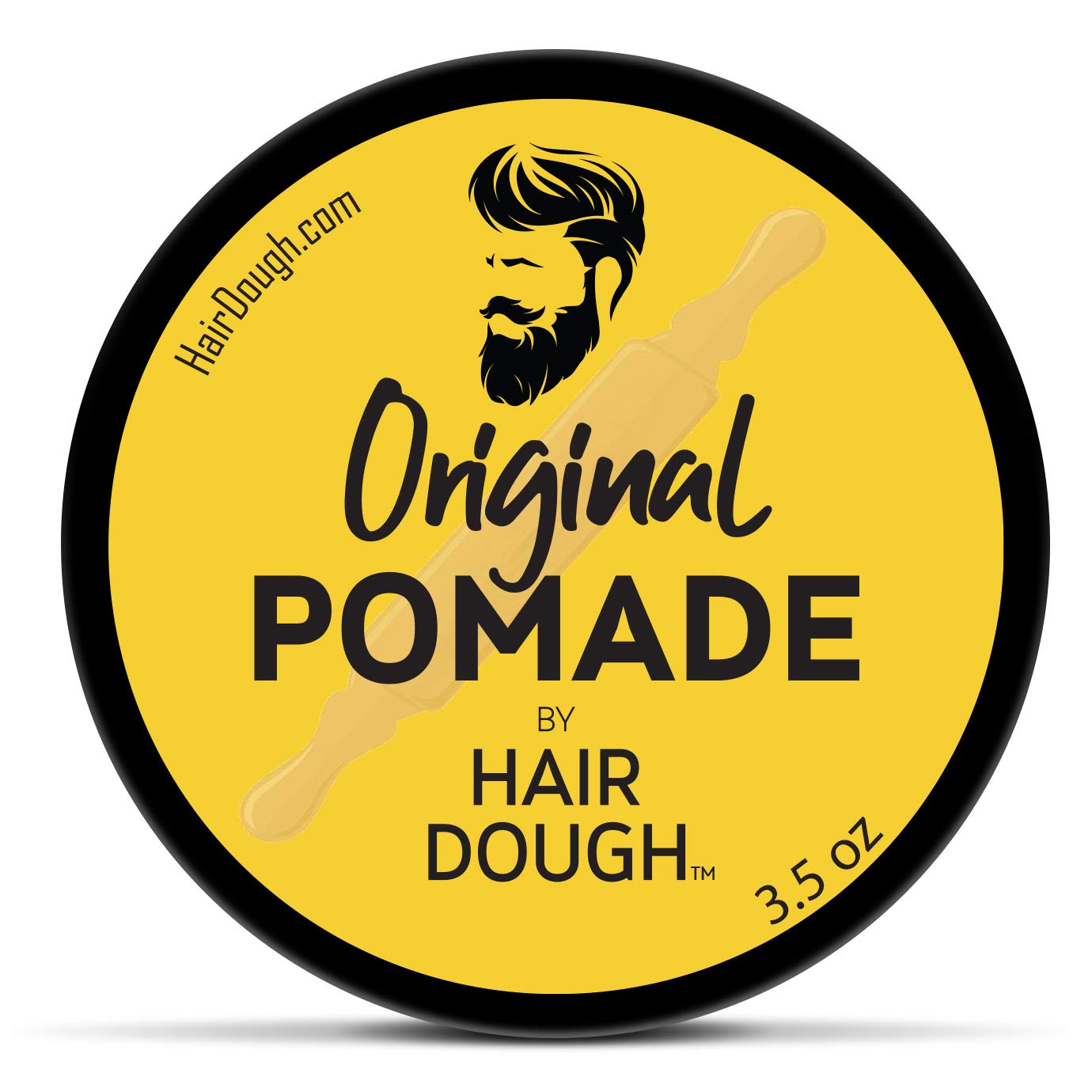 Hair Dough Pomade, Medium Hold and Semi-Matte Shine Styling Product for Men, Water Based/Soluble and Lightly Scented for Straight, Thick, Curly, and Wavy Hair, 3.5oz (Original)