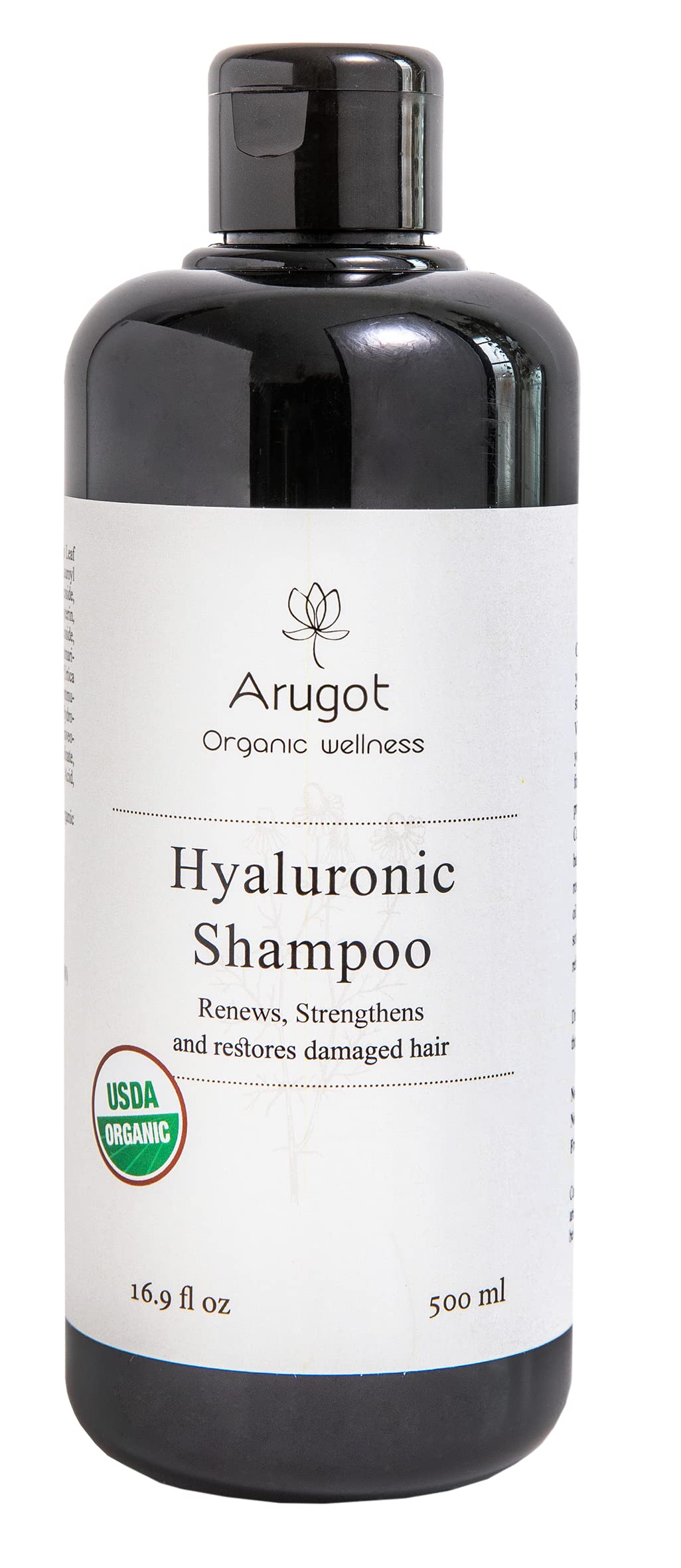 Arugot Organic Shampoo, Made in Israel | Moisturizes and Strengthens Damaged Hair, Nourishes Scalp for Growth - Anti Thinning & Volumizing for Men & Women - 16.9 fl oz.