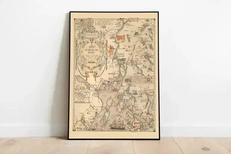 Penobscot Bay Map Print| Art History