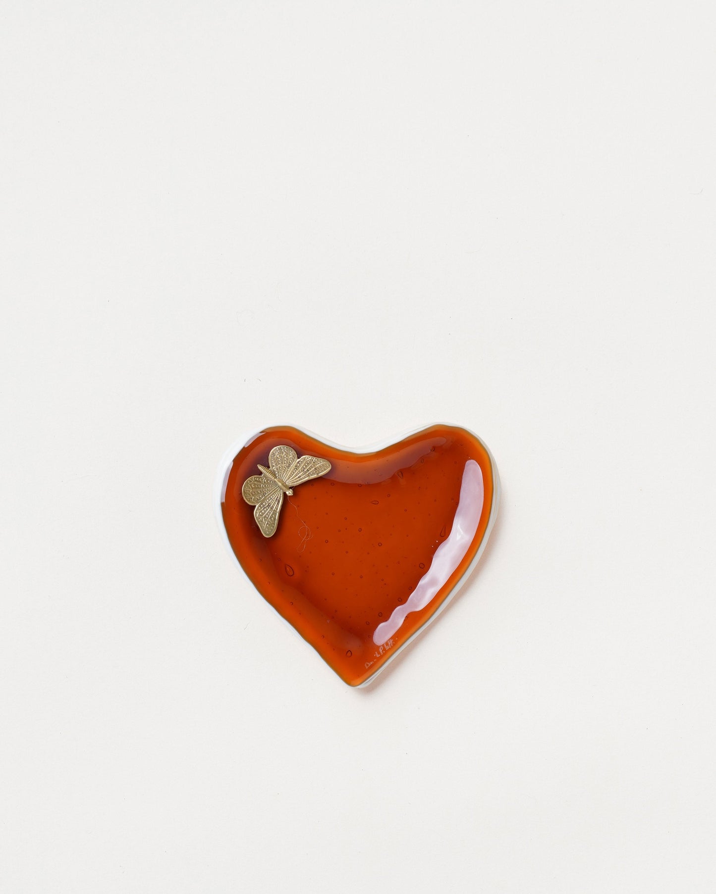 Caramel Heart Plate/Butterfly D10cm