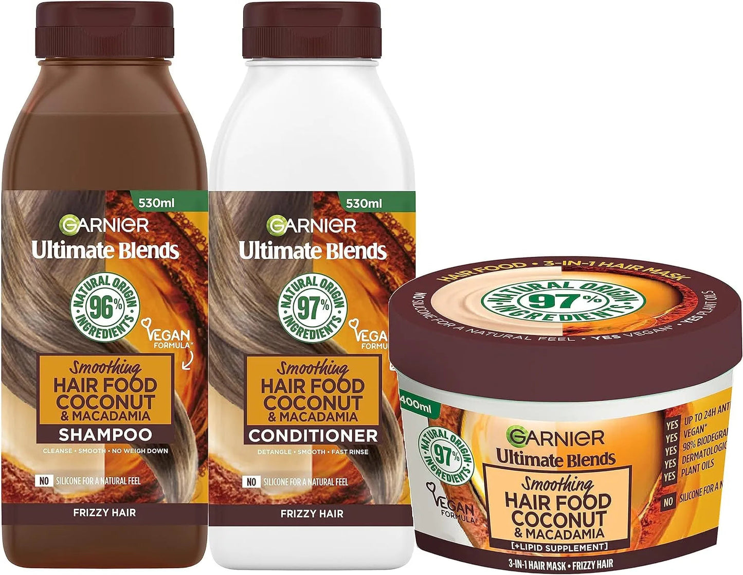 Revitalize Your Hair with Garnier Coconut Hair Food Set - A Nourishing Formula for Dry and Frizzy Hair". <br data-mce-fragment=1">