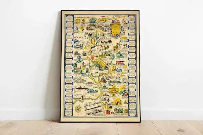 Niagara River Valley Map Print| Art History