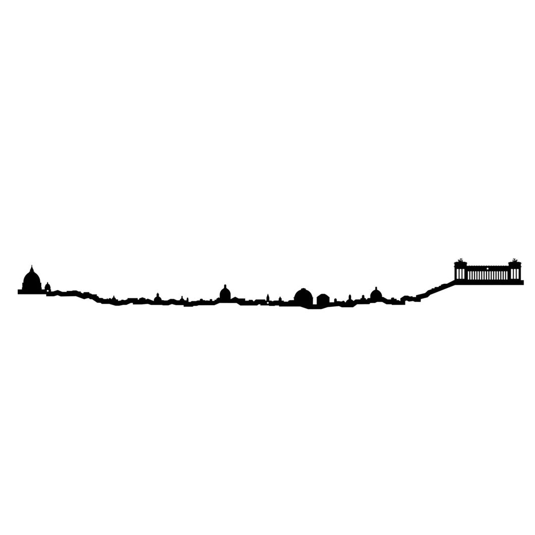 The Line City Skyline Silhouette Rome