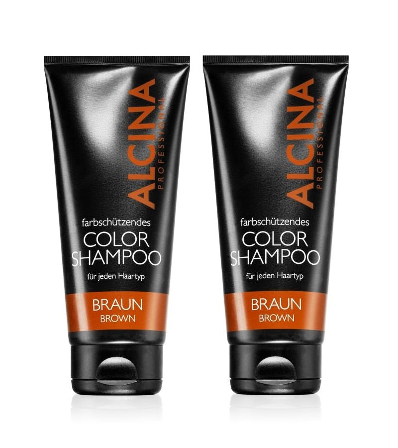 2xPack ALCINA Color Brown Shampoo for Brown Shades of Hair - 400 ml