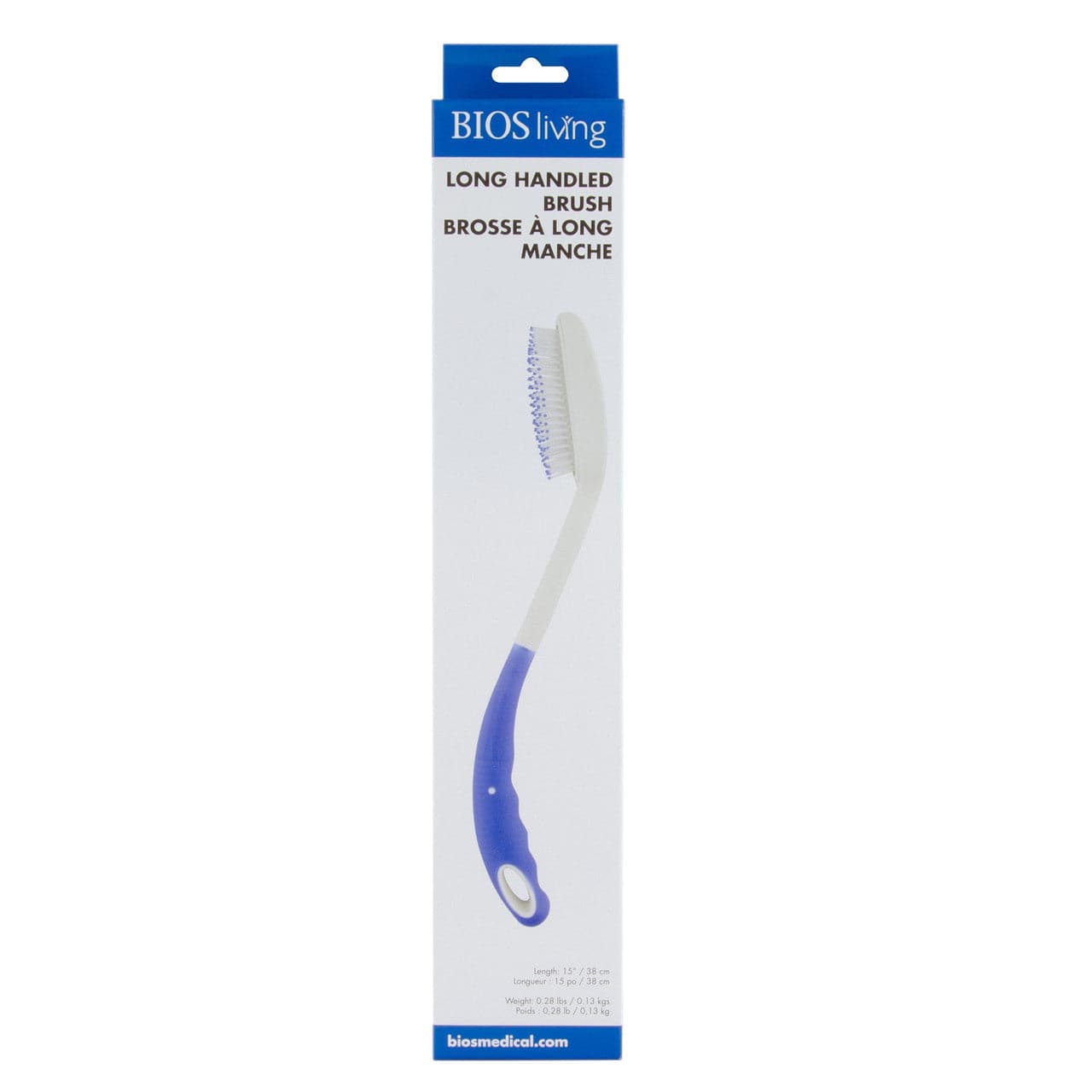 BIOS Living Soft Bristle Shower Brush with Long Handle