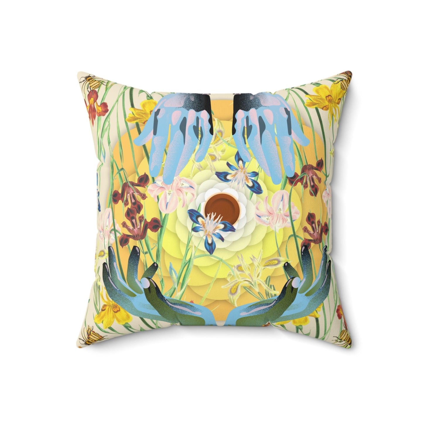 Come with Me Floral Inspired Accent Throw Pillow - MAIA HOMES