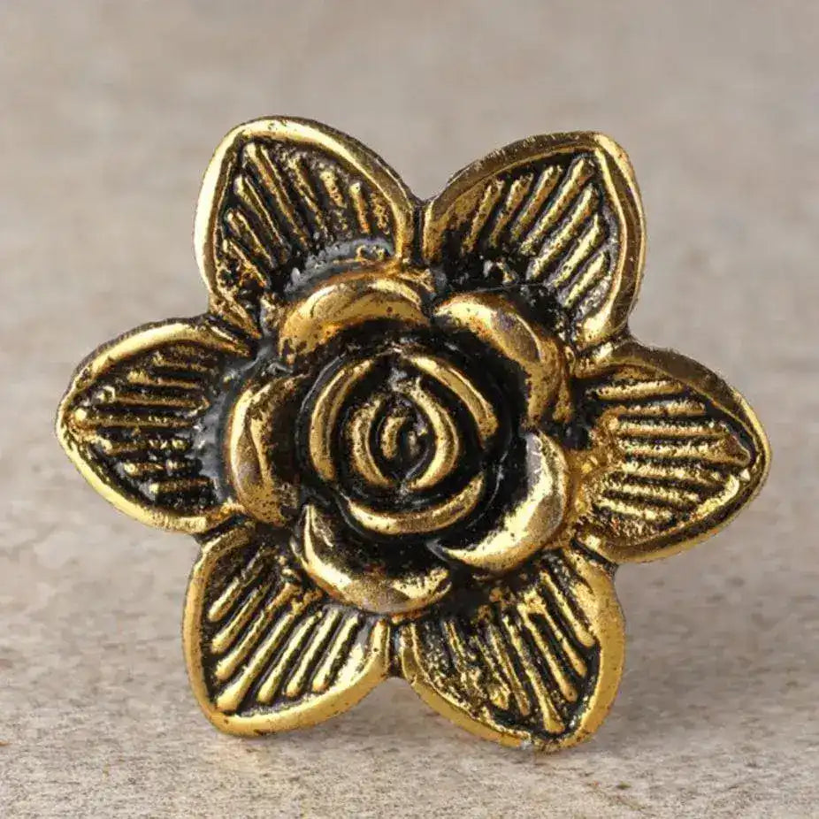 Flower Shape Metal Drawer Knobs - Set of 6