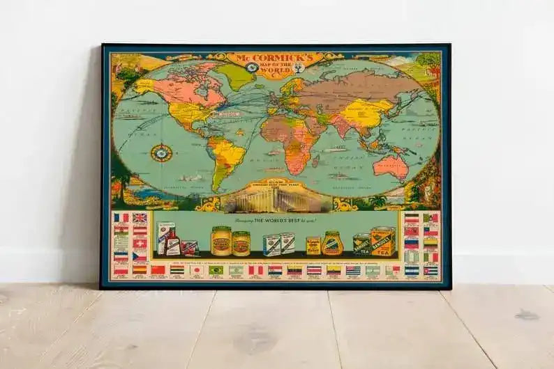 McCormick's map of the world 1933| Pictorial Map