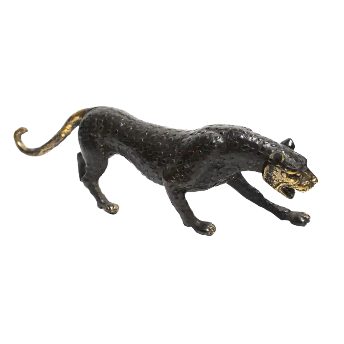 Solid Brass Black Panther Miniature Figurine Statue
