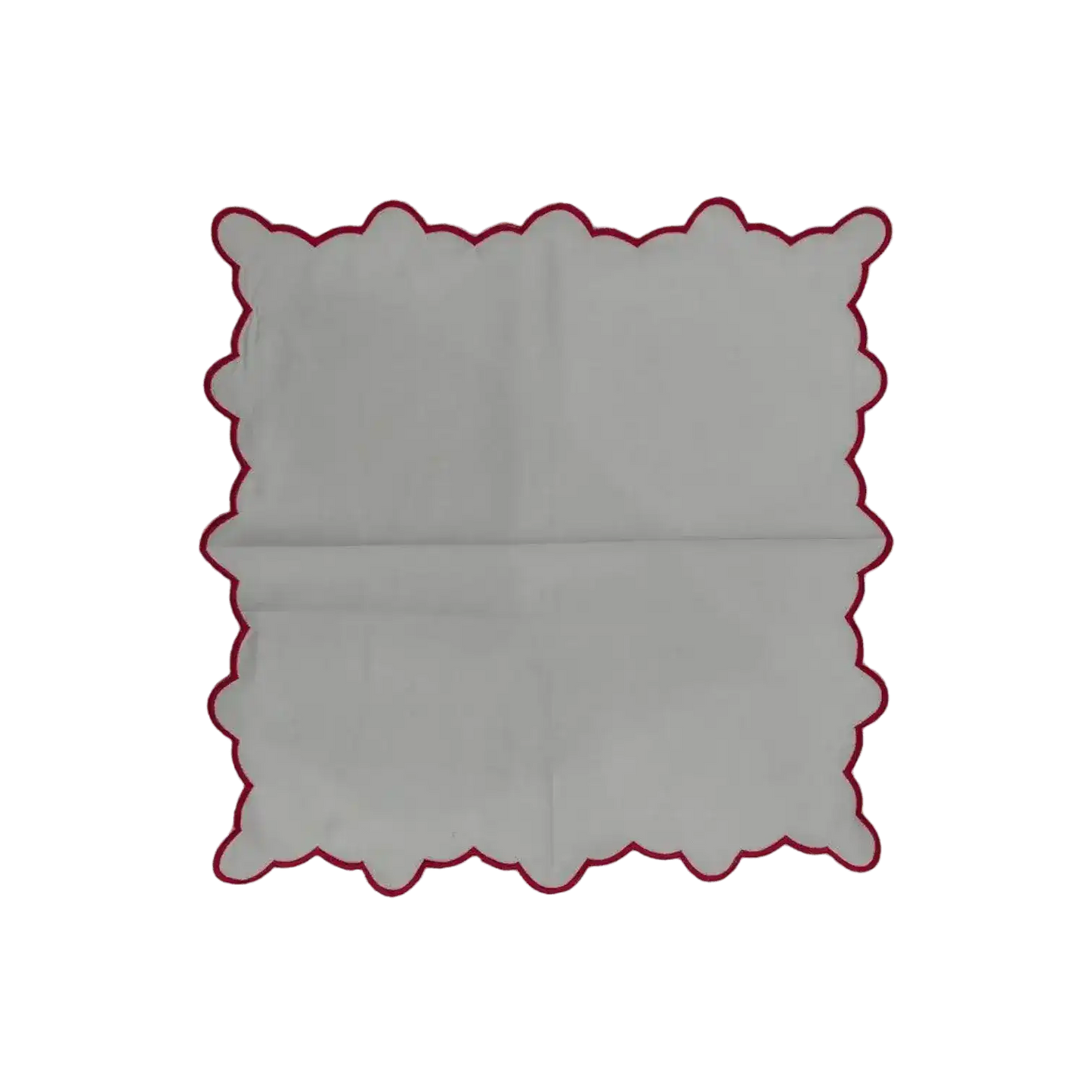 White Linen Zig Zag Embroidered Napkins Set