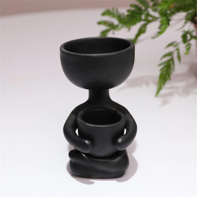 Creative Humanoid Ceramic Vase Flower Pot