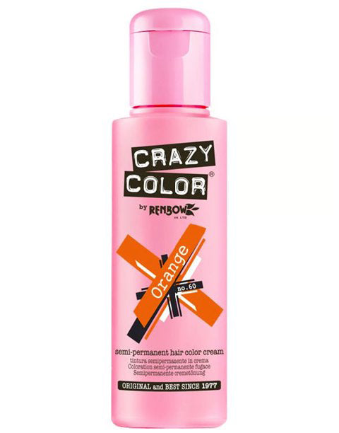 Crazy Color Semi Permanent Hair Colour Orange 60