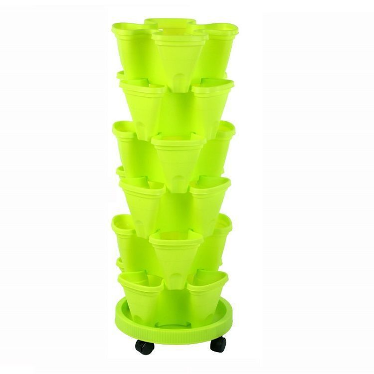 Balcony 6-Layer 3-Dimensional Basin Combination Plastic Flowerpot