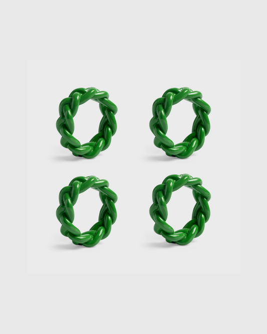 4 Set Green Napkin Ring