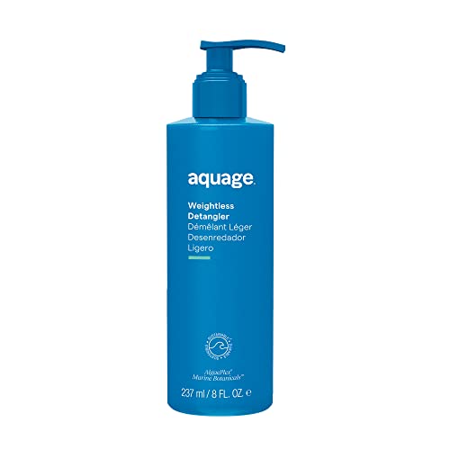 Aquage Weightless Detangler, Ultra-Light Conditioner, Instantly Hydrates and Restores Moisture Without Weighing Hair Down, Eliminates Tangles, Retains Natural Body, 8 oz