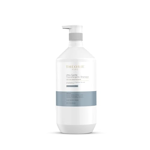 Theorie Pure Ultra Gentle Hypoallergenic Shampoo -Plant Based & Vegan - Soothes, Itchy & Allergy Prone Skin- Fragrance Free -Suited, Ultra Sensitive Scalp, Pump Bottle -27 FL Oz (1 pack)