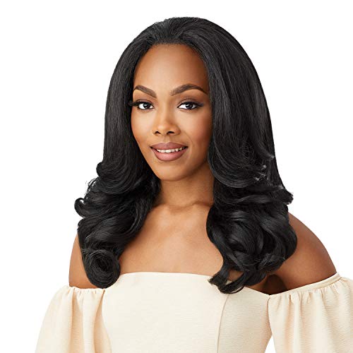 Outre Quick Weave Self Styled in 60 Seconds Neesha Soft & Natural New Half Wig Cap Laysflat Requires Less Leave Out NEESHA H301 (1B)