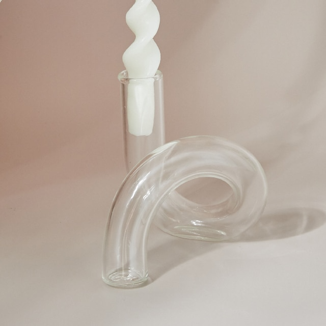 Spiral Glass Candle Holder