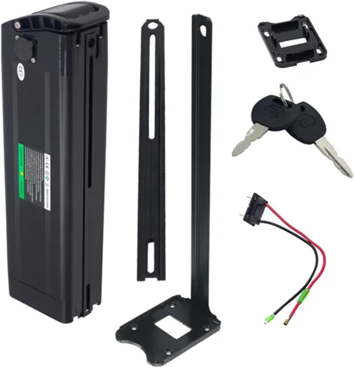 48V Silver Fish Electric Bike Battery, 48V 15Ah 17.5Ah 20Ah E-Bike Lithium Battery Pack,with 54.6V Charger,for 250W 350W 500W 750W 1000W Motor,20ah