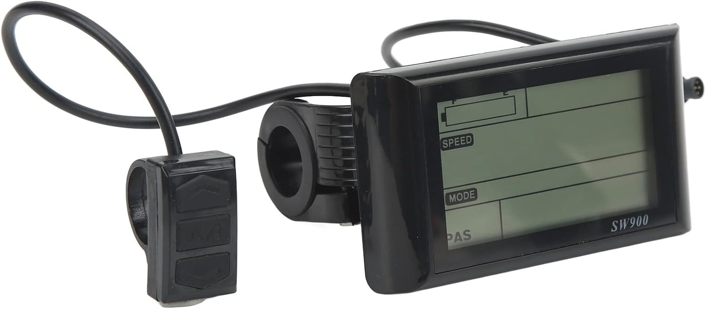 Electric Bike LCD Display Meter, SW900 LCD Display Control Panel, Electric Bicycle Display, Electric Bike Repair Accessories