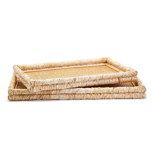 Natural Rattan and Corn Husk Tray