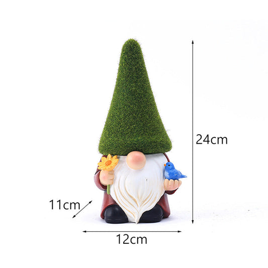 Decorative Garden Elderly Cartoon Statue Resin Crafts