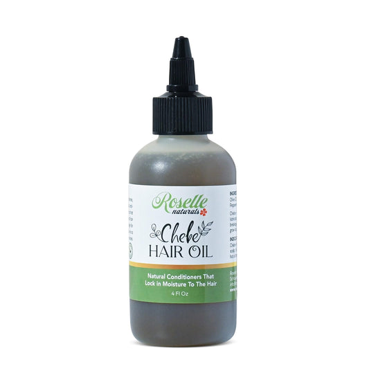 Roselle Naturals Chebe Hair Oil Made with Authentic Chebe Powder from Chad – African Chebe Oil for Hair Growth, Itchy Scalp Relief, fights dryness and breakage – 4 ounces