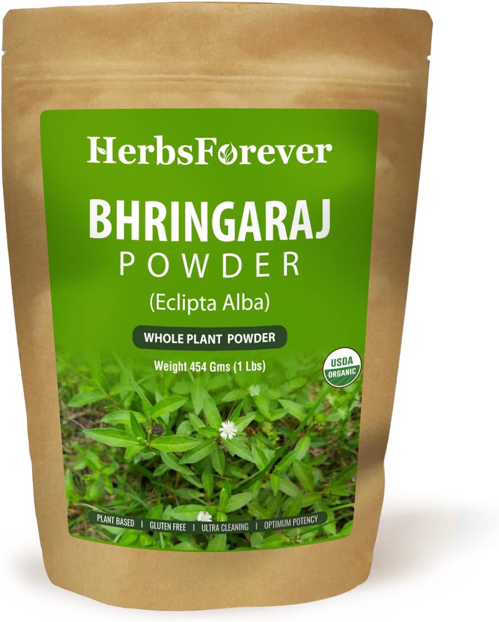 Bhringaraj Powder – Eclipta Alba – Hair Care Herb – Natural Hair Conditioner – Nourishes Hair Follicles – Non GMO, Organic, Vegan – 454 GMS