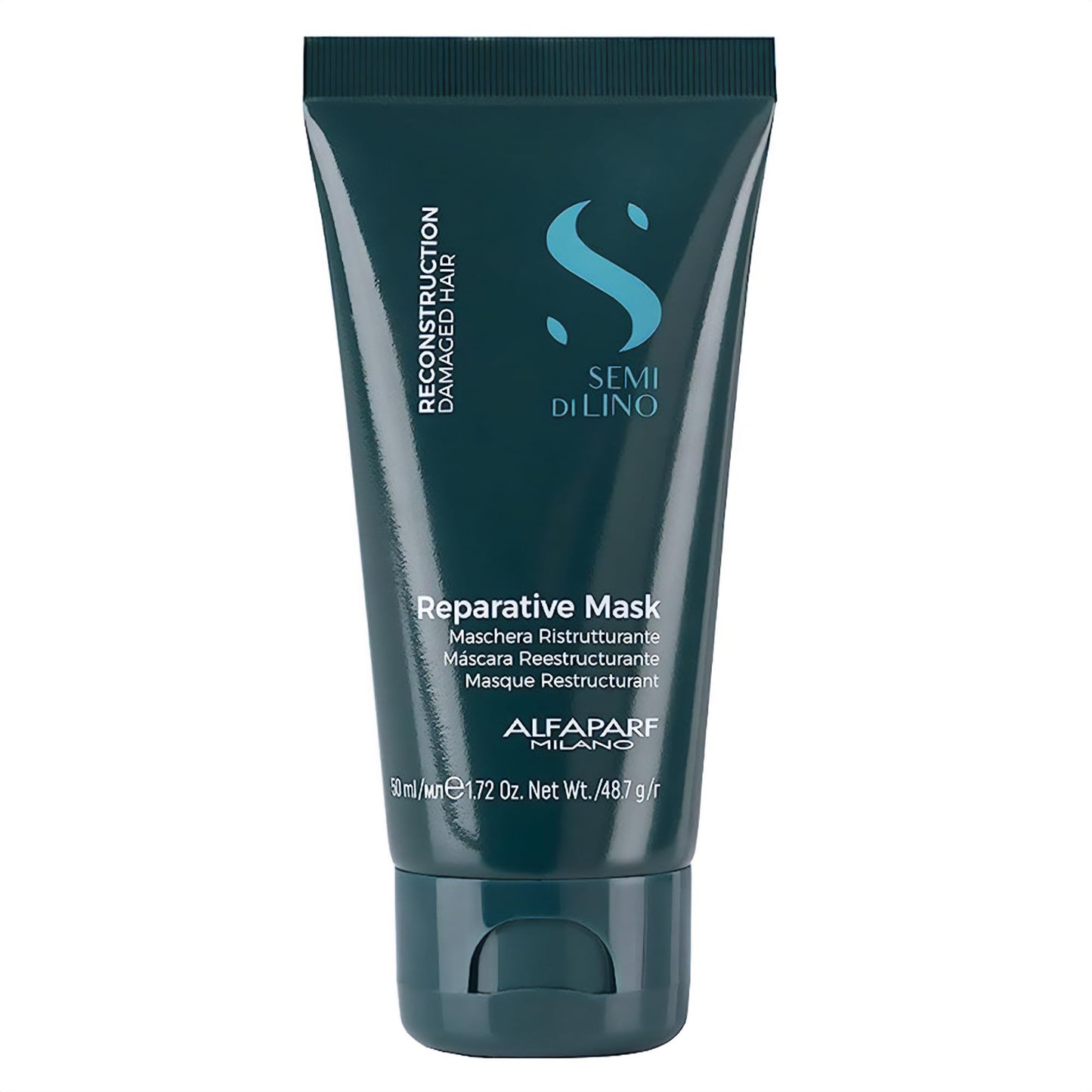 Alfaparf Milano Semi Di Lino Reconstruction Reparative Travel Size Mask for Damaged Hair, 1.72 oz.