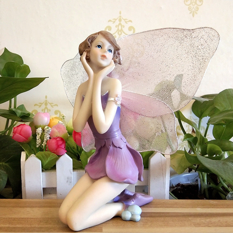 Garden Decor Resin Angel Flower Fairy
