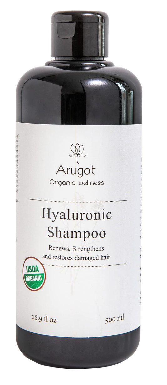 Arugot Organic Shampoo, Made in Israel | Moisturizes and Strengthens Damaged Hair, Nourishes Scalp for Growth - Anti Thinning & Volumizing for Men & Women - 16.9 fl oz.