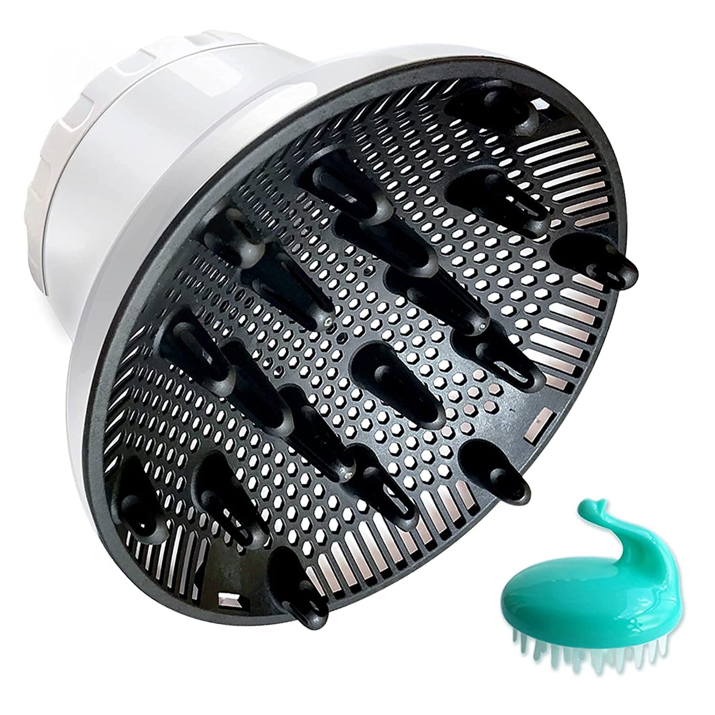 Universal Hair Diffuser, Hair Dryer Diffuser Attachment for Curly and Natural Wavy Hair, Professional Blow Dryer Diffuser, Adjustable from 1.4 Inch to 2.6 Inch