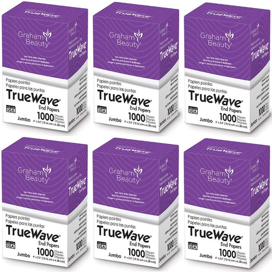 Graham Beauty Salon Truewave Jumbo 4" x 2.5" Paper 1000 Pcs - HC-26067 (6 Pack)