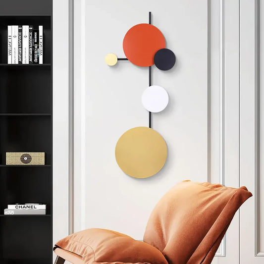 Modern Geometric Round Metal Art Wall Decor