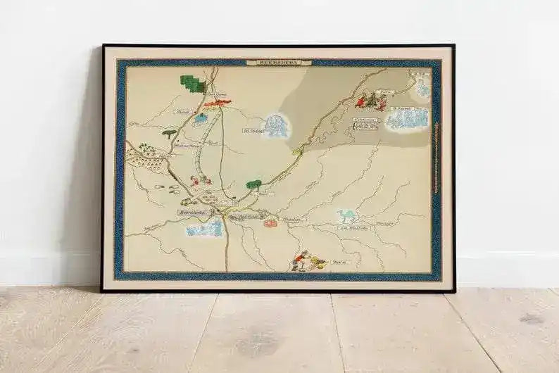 Beersheba Map Print| Israel Map Poster