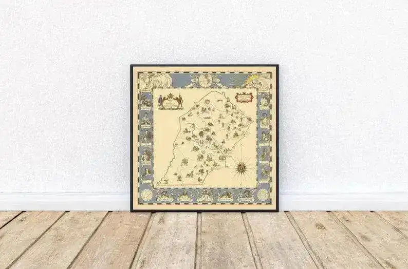 Chester County Map Print| Art History