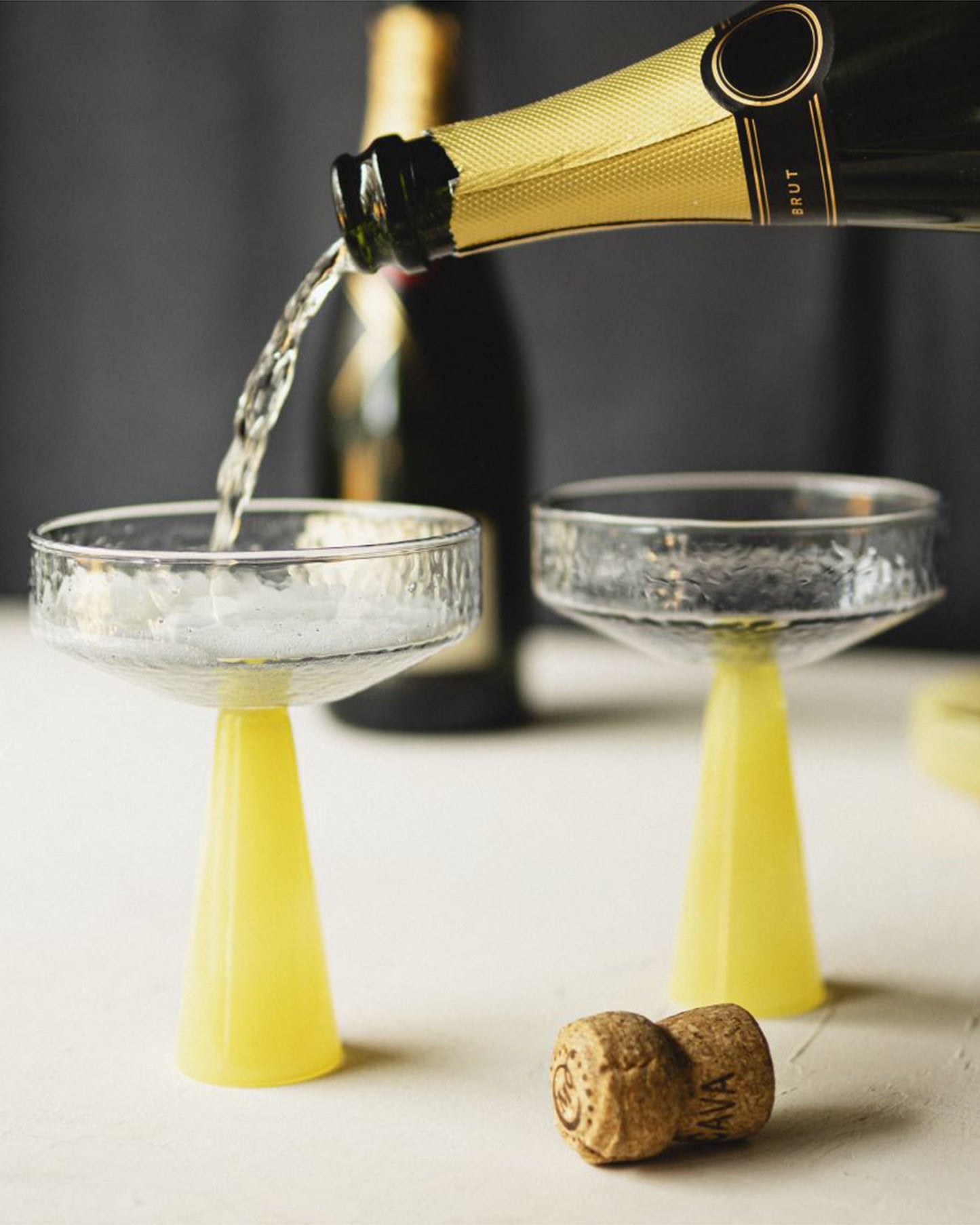 Coupe Claude Light Blue/Topaz Set of 2