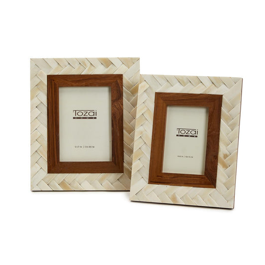 Braided Bone and Wood Frame
