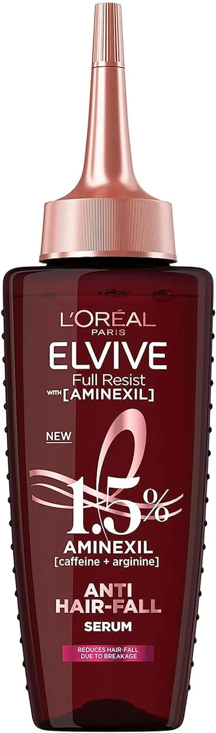 Fight Hair Loss with L'OREAL Paris Elvive Full Resist Anti Hair-Fall Serum | Hair Strength Treatment for Men &amp; Women | Aminexil, Scalp Serum, Hair Breakage | 102ml