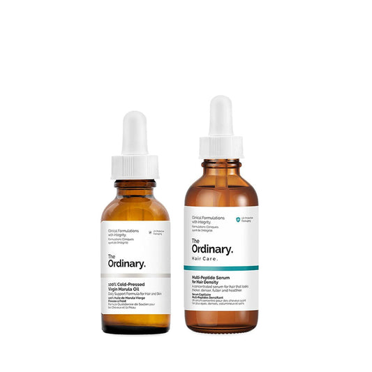 The Ordinary Hair Duo Set– Cold Pressed Virgin Marula Oil + Multi-Peptide Hair Serum