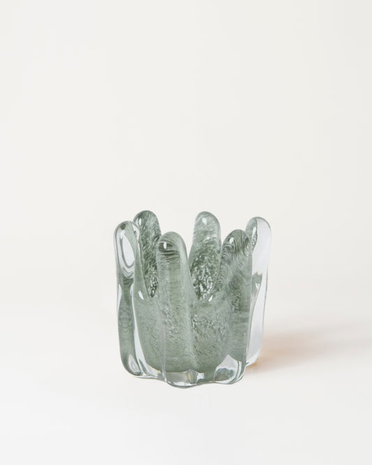 Helix Candle Holder Moss Green 10.5cm