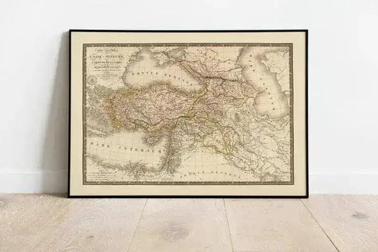 Historical Map of Asia Minor 1822| Old Map Wall Decor